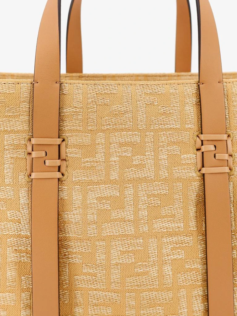 Fendi Summer Tote rafia shoulder bag with all-over FF logo 5