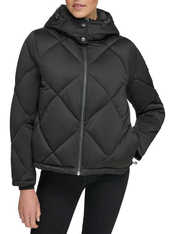 Calvin Klein Hooded Satin Puffer Jacket 1