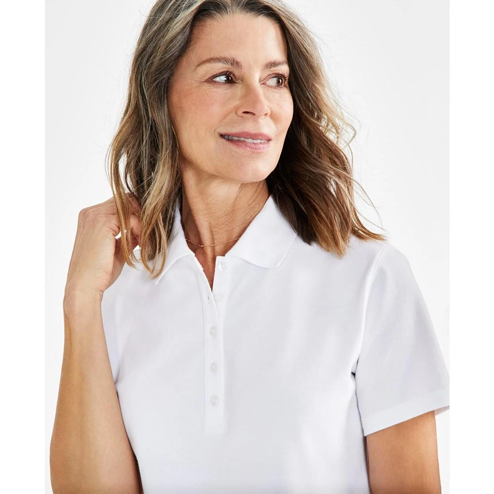 Style & Co Women's Short-Sleeve Cotton Polo Shirt, Created for Macy's 3