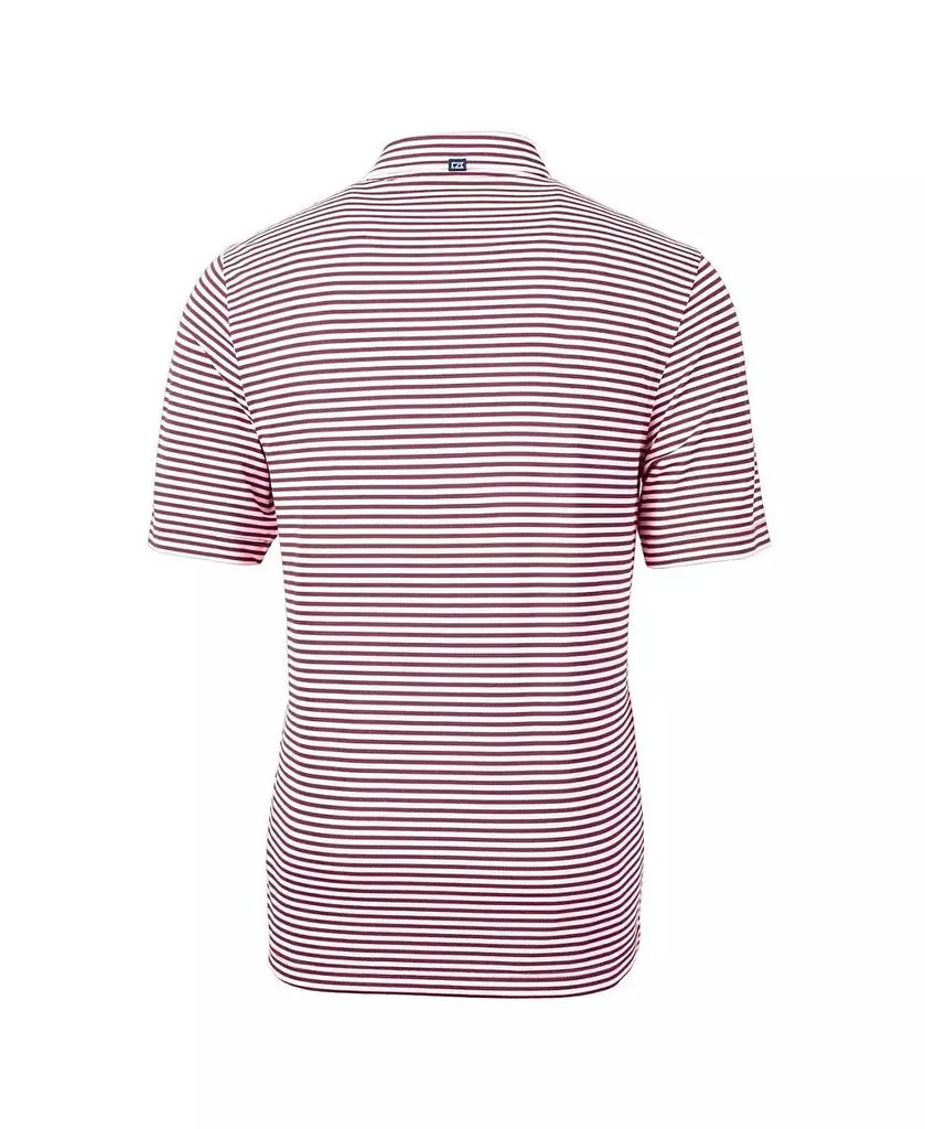 Cutter & Buck Men's Garnet South Carolina Gamecocks Vault DryTec Virtue Eco Pique Stripe Polo 2