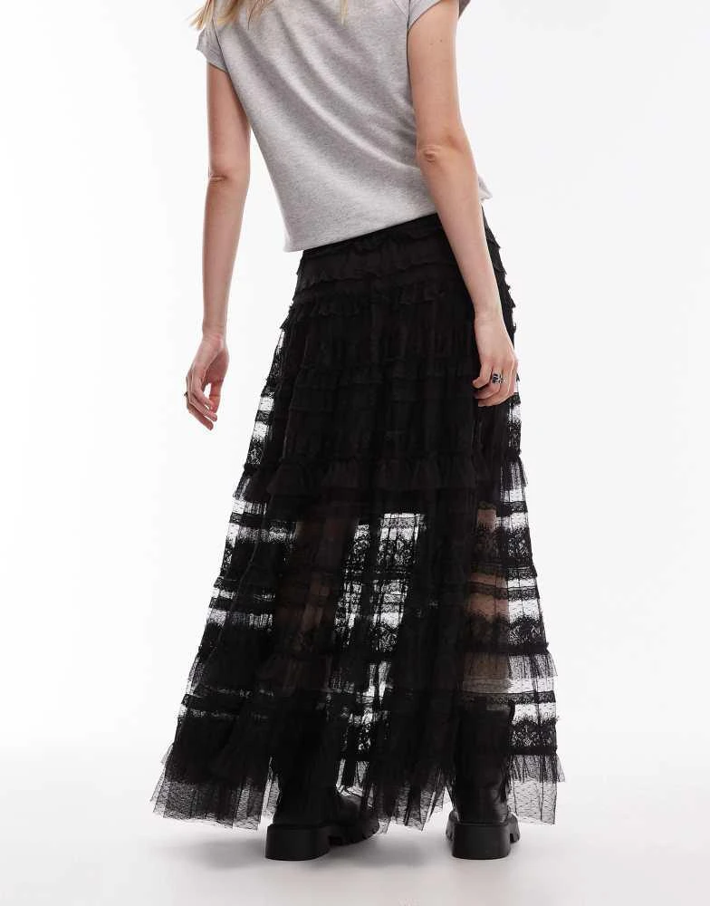 ALL SAINTS Allsaints Arlea tulle skirt in black 5