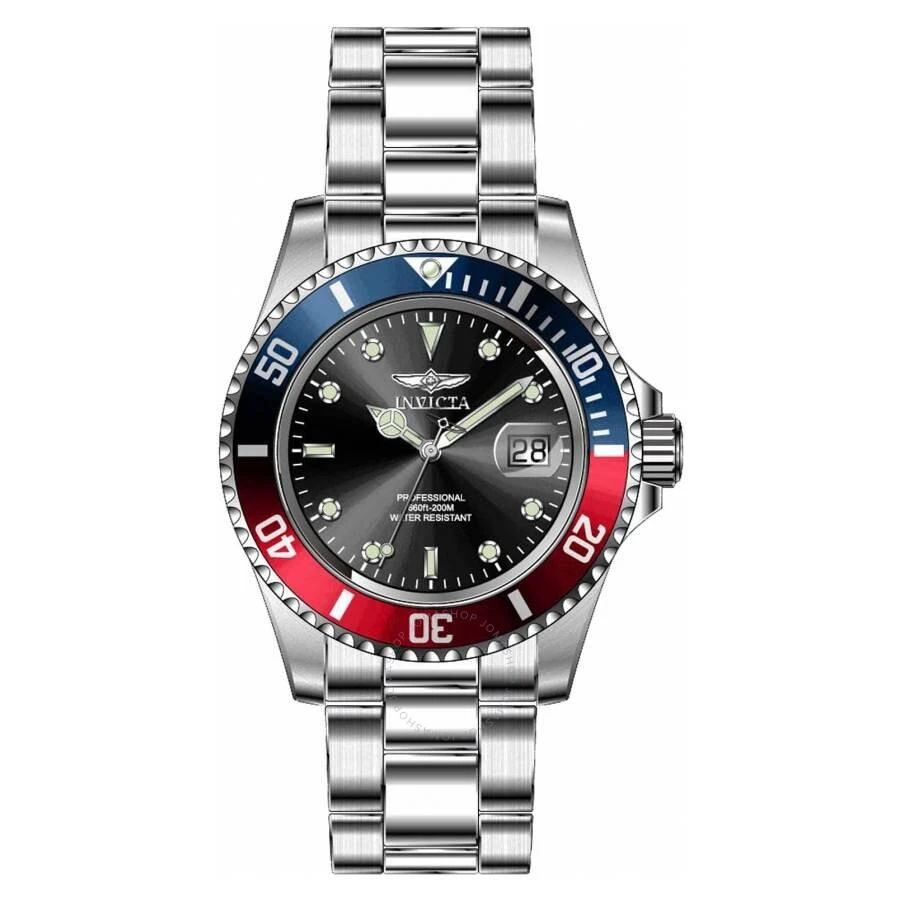 Invicta Pro Diver Quartz Black Dial Pepsi Bezel Men's Watch 47354 1