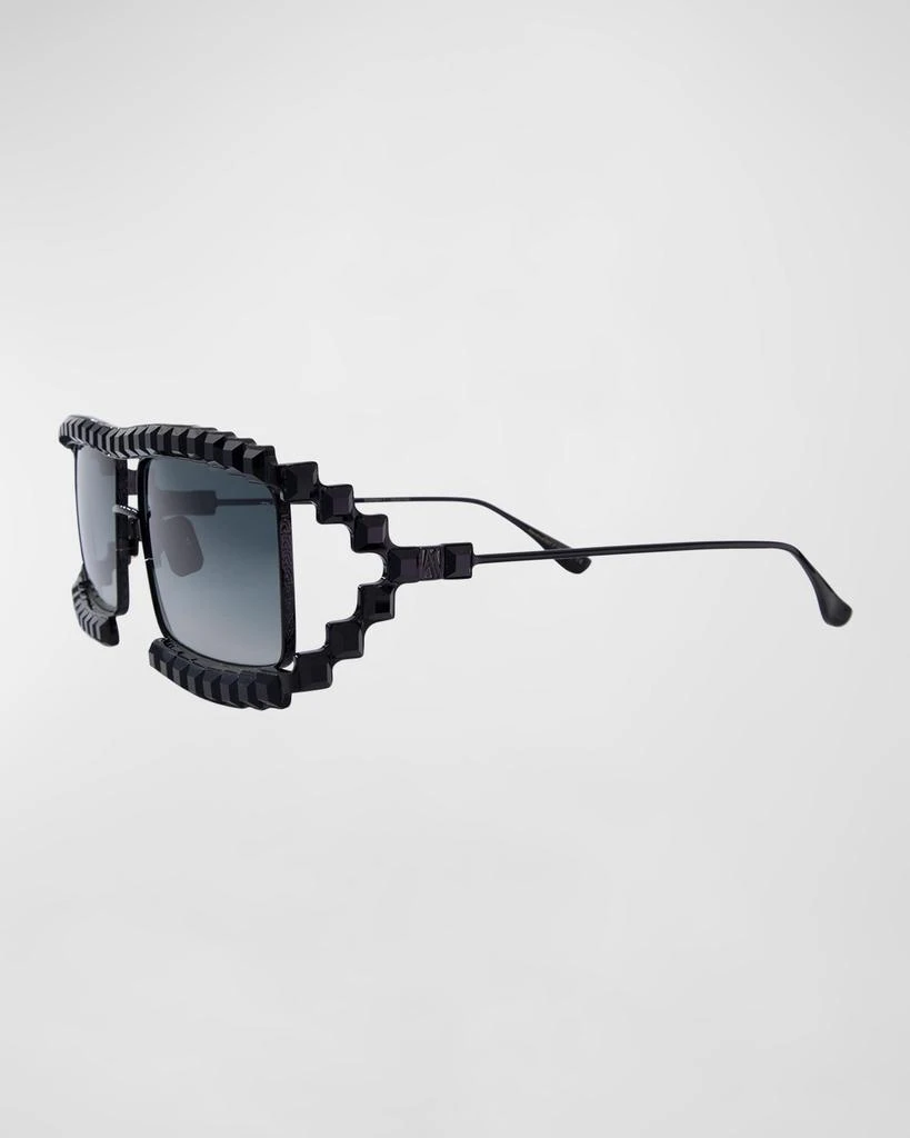Anna-Karin Karlsson Crystal Boo Black Titanium Aviator Sunglasses 1