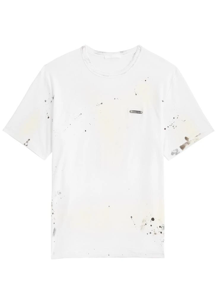 Helmut Lang Distressed printed cotton T-shirt  1