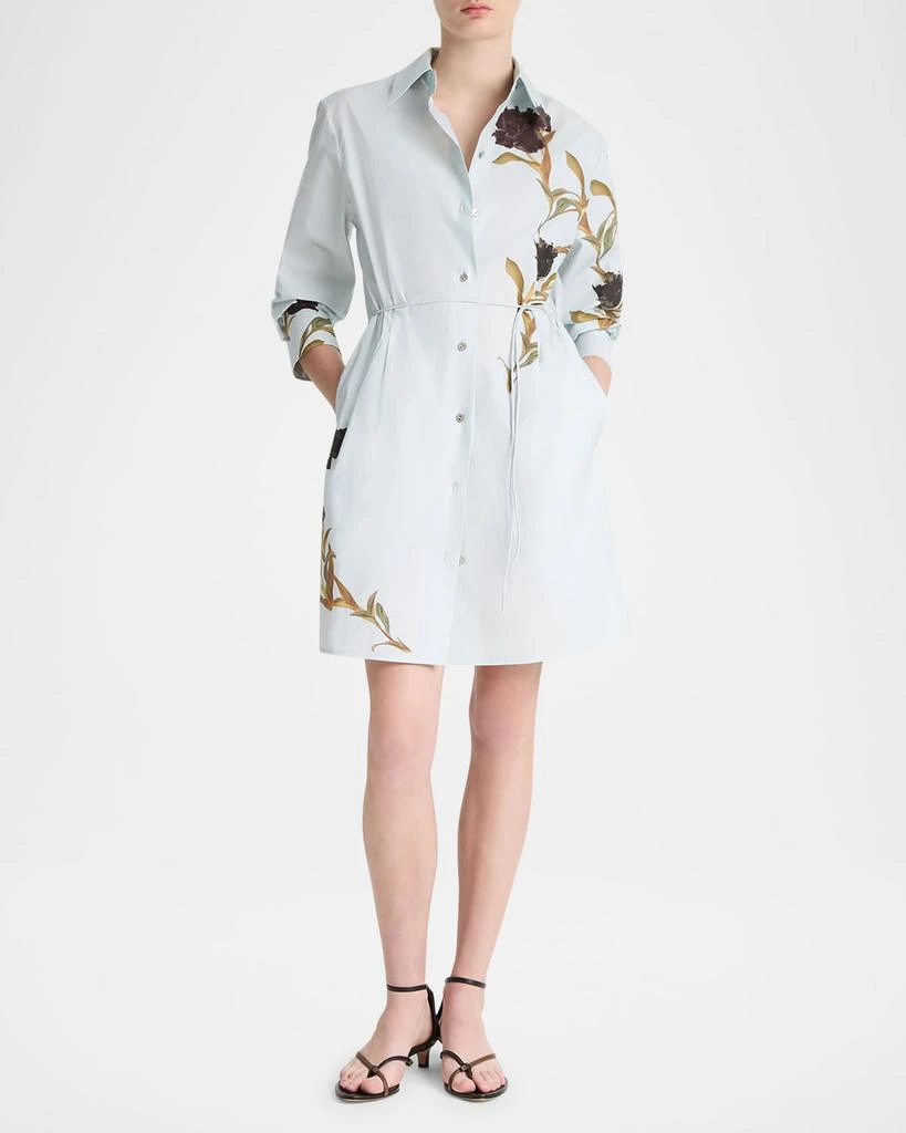 Vince Long-Sleeve Iris-Printed Shirtdress 2