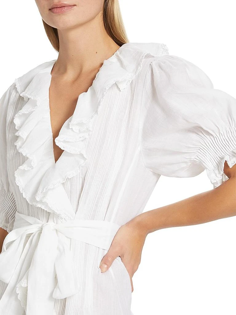 DÔEN Piper Belted Ruffled Minidress 7