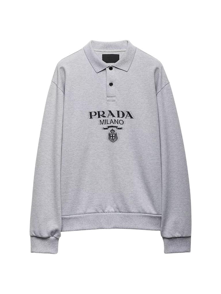 トップス PRADA SPORT long sleeve polo shirts AW10 PRADA SPORT TIPPED LONG SLEEVE POLO (M) - Jazzy Badger
