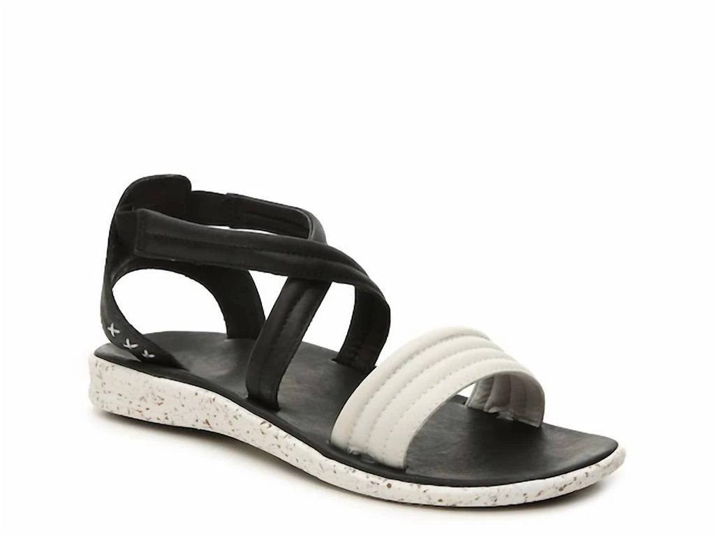 Superfeet Women's Verde Sandals In Black/white 1