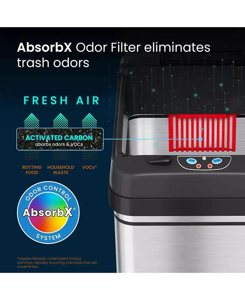 iTouchless Stainless Steel Kitchen and Bathroom Sensor Trash Cans with ...