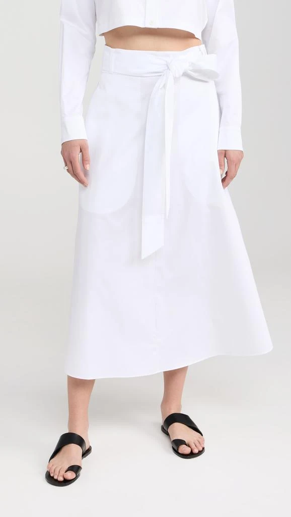 Tibi Eco Poplin Back Wrap Skirt 6