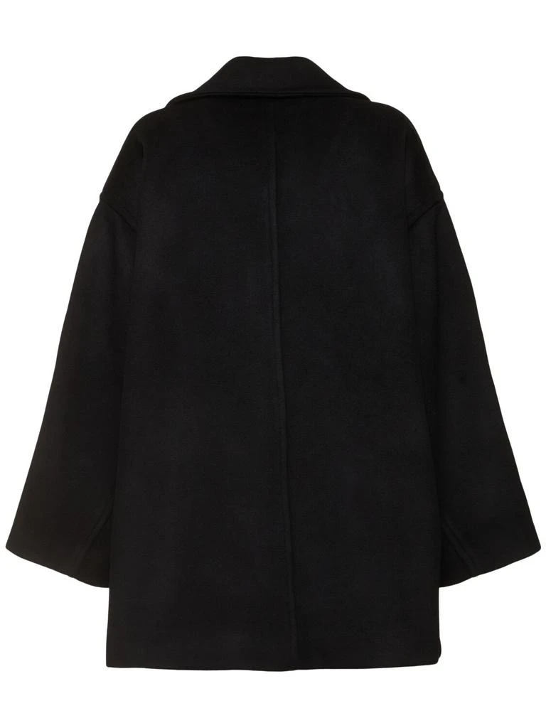 THE FRANKIE SHOP Marian Oversize Wool Blend Peacoat 5