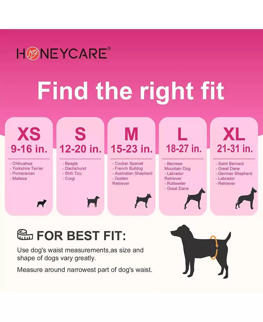 HoneyCare All-Absorb Disposable Female Dog Diapers, Super Absorbent, Breathable, Wetness Indicator, Small, 12-20 inches, 80ct 5