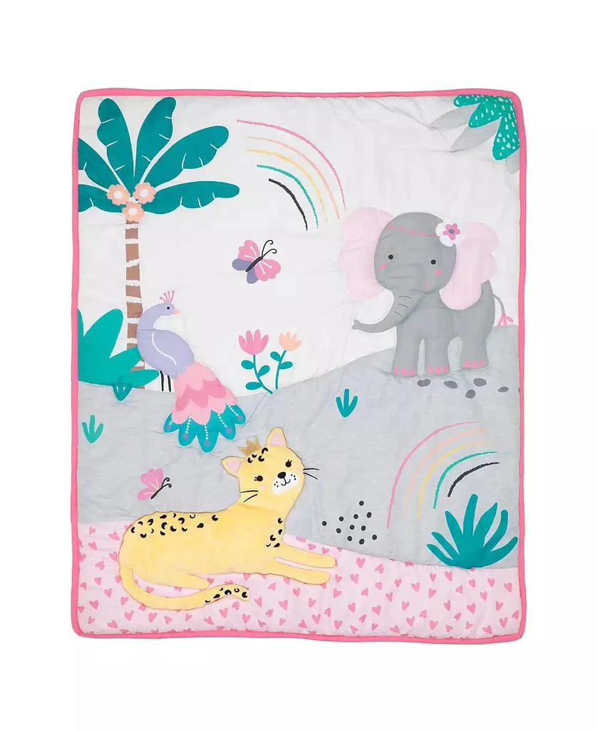 Bedtime Originals Rainbow Jungle Elephant/Leopard 3-Piece Baby Crib Bedding Set 9