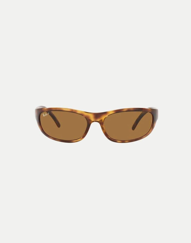 Ray-Ban Ray-Ban Rb4033 rectangle polarised sunglasses with brown lens in havana 1