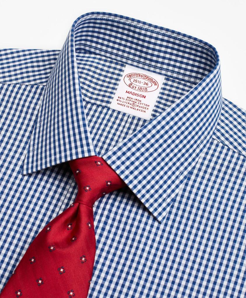 Brooks Brothers Stretch Madison Relaxed-Fit Dress Shirt, Non-Iron Gingham