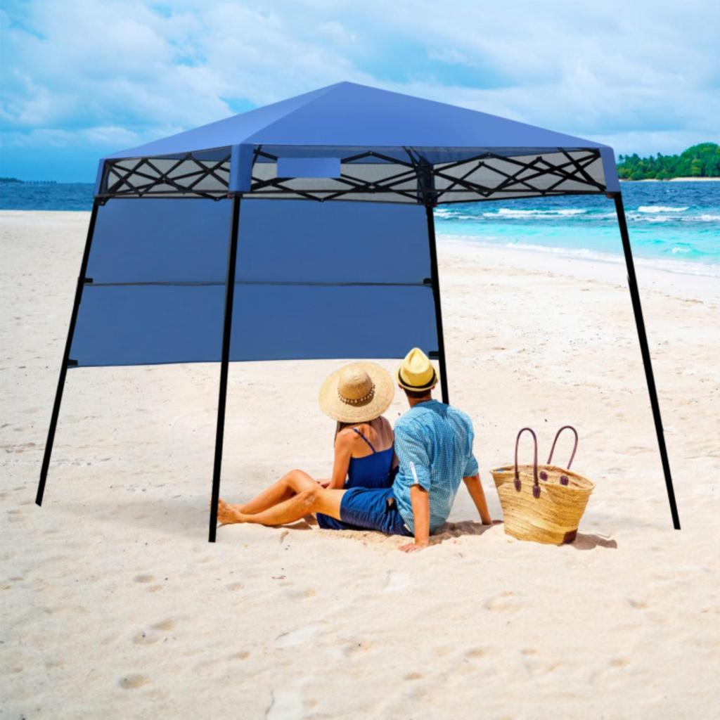 Hivvago 7 x 7 Feet Sland Adjustable Portable Canopy Tent with Backpack-Blue