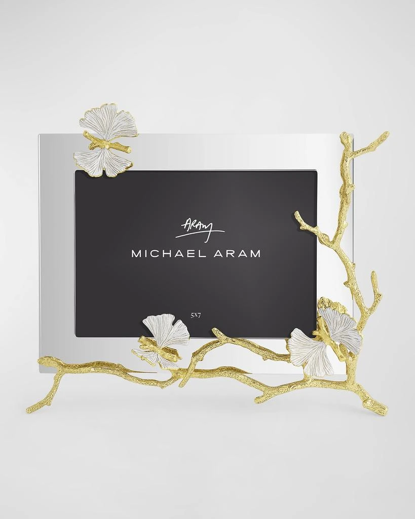 Michael Aram Butterfly Ginkgo White and Gold Frame, 5" x 7" 1