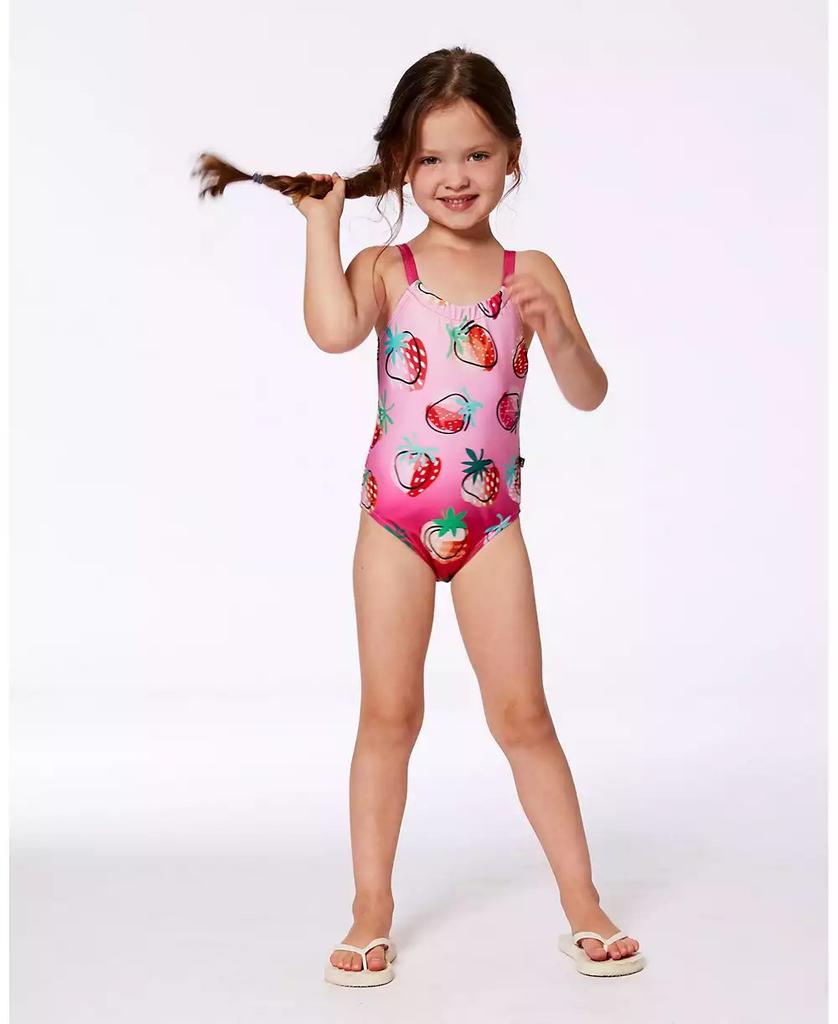 Deux par Deux Girl Printed One-Piece Swimsuit Pink Gradient Strawberry - Toddler|Child
