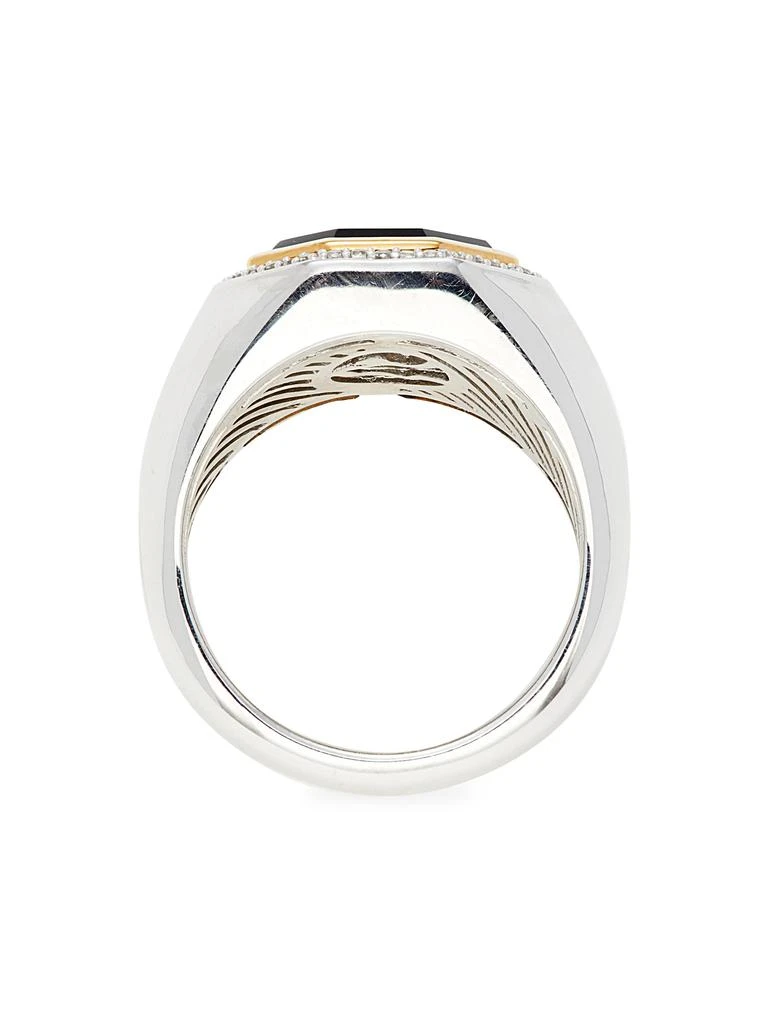 Effy 14K Yellow Goldplated 
Sterling Silver Onyx Signet Ring 3