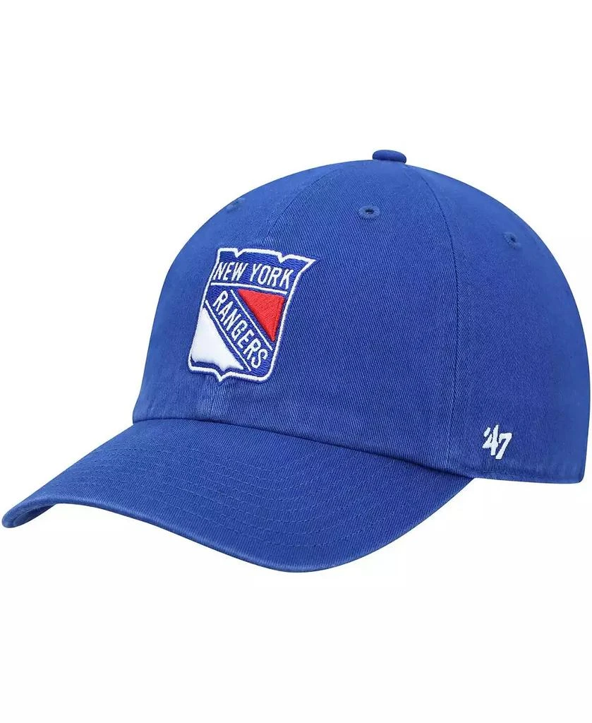 47 Brand Men's Royal New York Rangers Clean Up Adjustable Hat 3