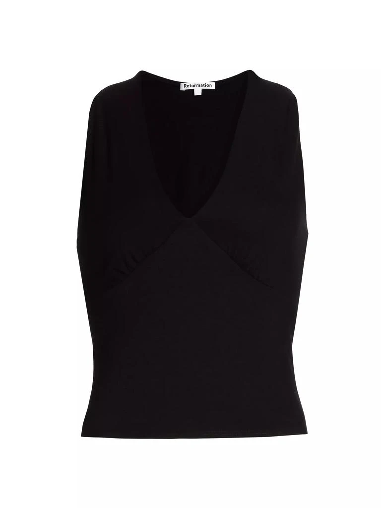 Reformation Bowie Knit V-Neck Top 1