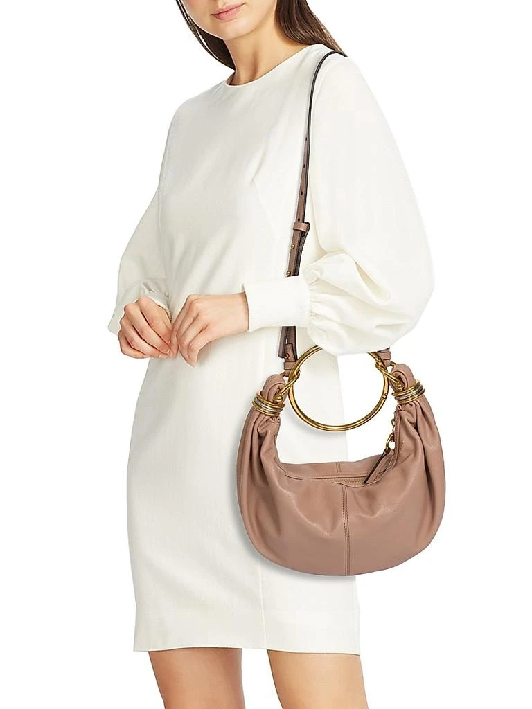 Chloé Small Bracelet Grained Leather Hobo Bag 2