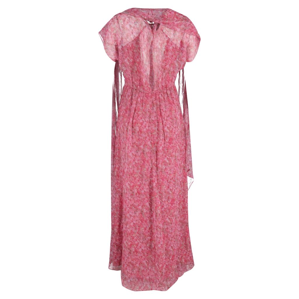 Max Mara Novak Gown in Pink Silk Satin