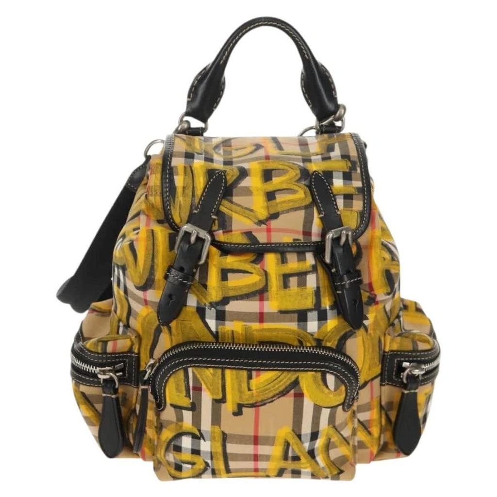 Burberry Graffiti Rucksack Backpack Vintage Check Canvas Canvas Backpack Bag (Pre-Owned)