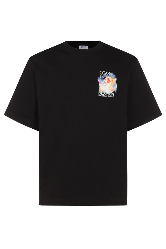 Casablanca Black Pearl Diamond Patch T-shirt - T-Shirts