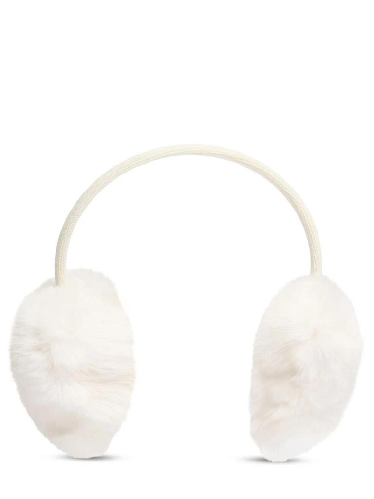 Yves Salomon Wool & Cashmere Earmuffs W/ Fur 1