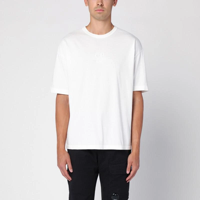 C.P. Company White cotton crew-neck t-shirt 1