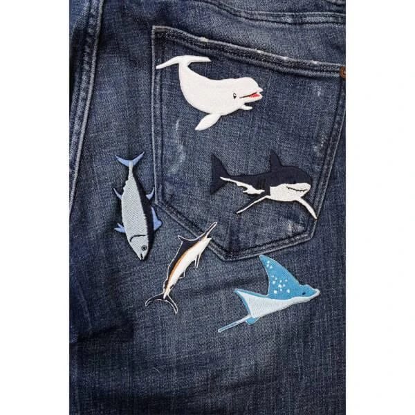 Kikkerland Iron On Patch Sea Creature Set 1