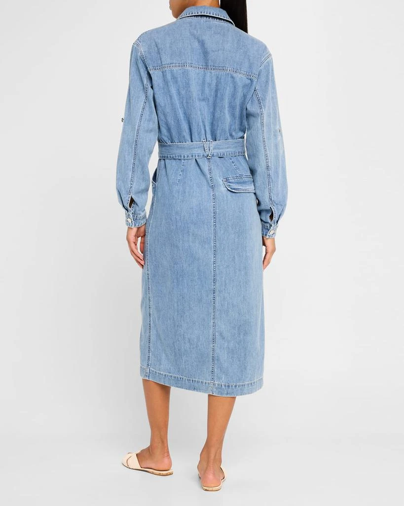 VERONICA BEARD Evelyn Belted Denim Shirtdress 4