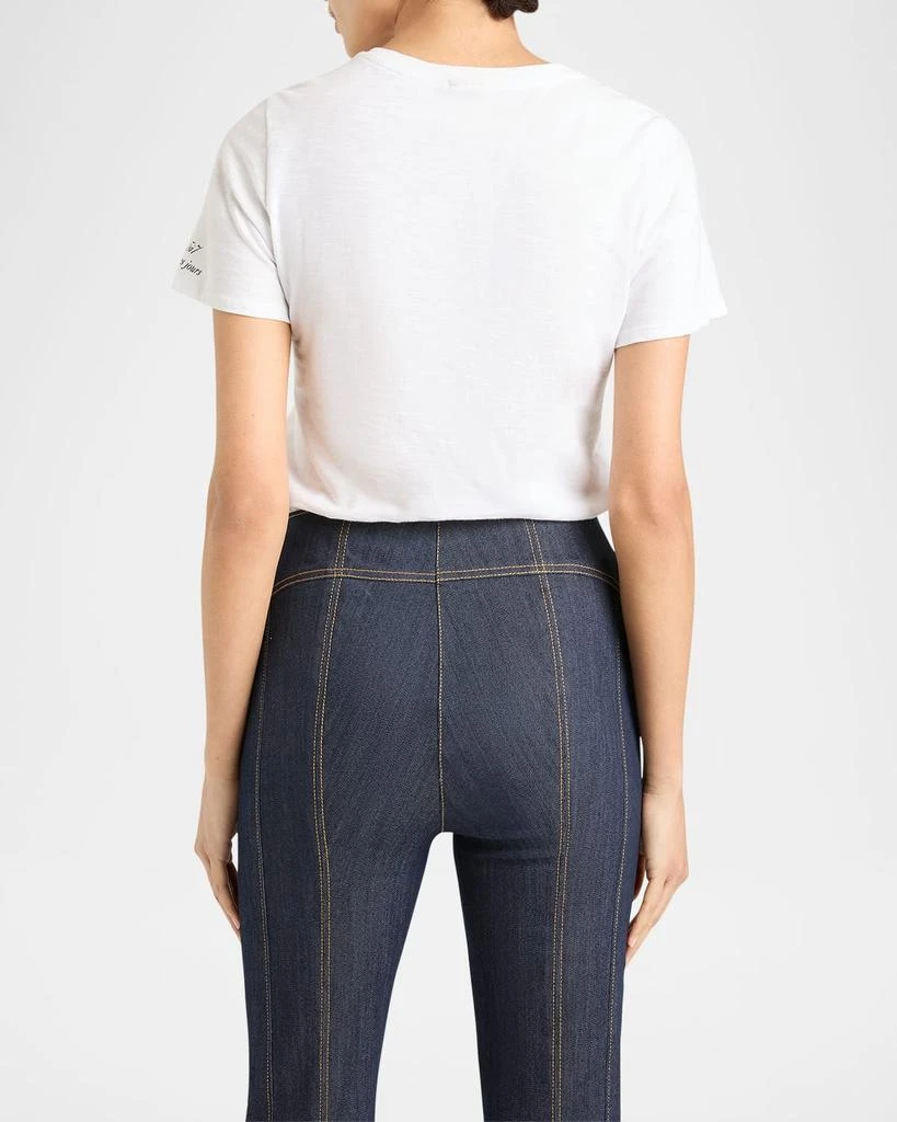 Cinq a Sept Bonjour Y'all Embellished Shrunken Tee 2