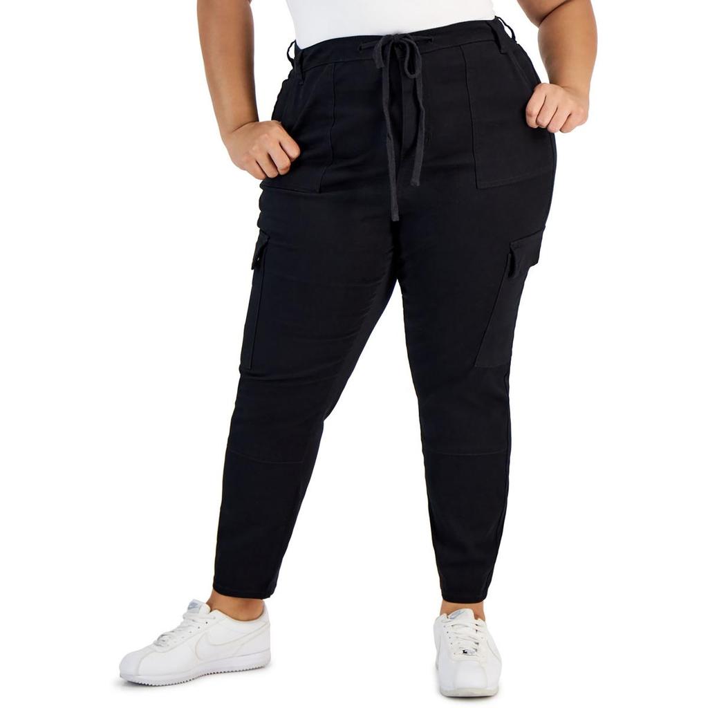 Celebrity Pink Plus Womens High-Rise Cargo Skinny Pants