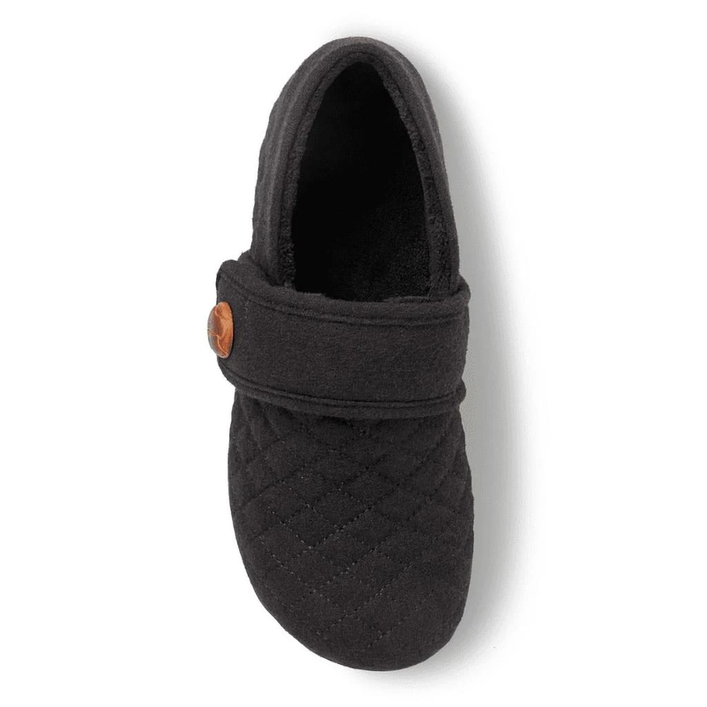 VIONIC Women's Jackie Flannel Slipper - Medium Width In Black 4