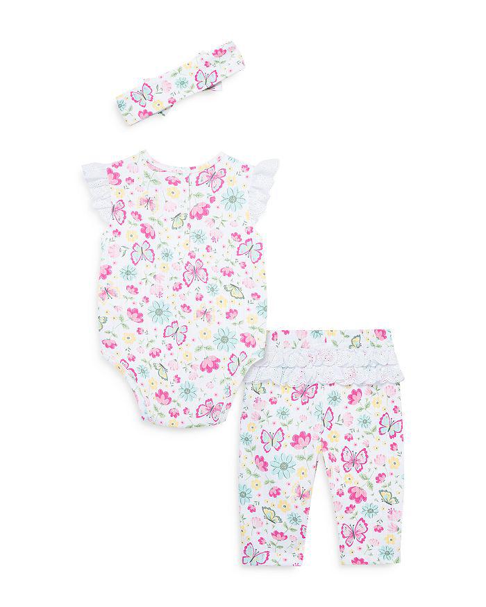 Little Me Baby Girls' Garden Headband, Bodysuit, & Pants Set - Baby