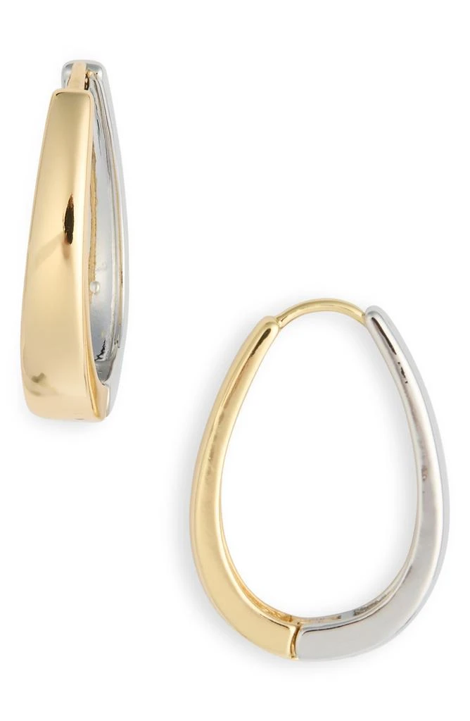 Nordstrom Two-Tone Oval Hoop Earrings 1