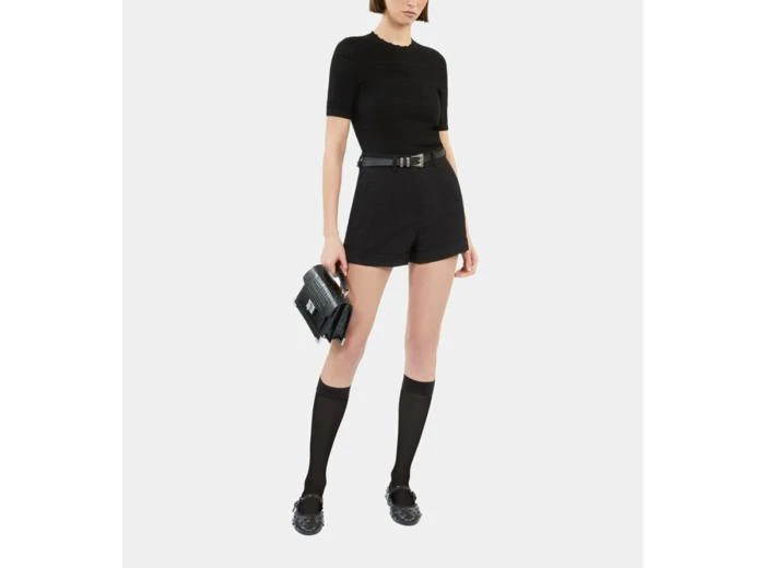The Kooples Pull Noir En Maille Ajourée Femme 1