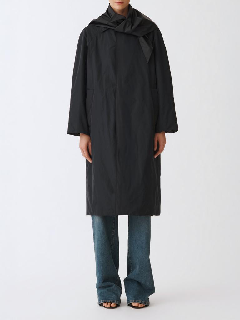 YOHJI YAMAMOTO Black Cotton Twill Long Cape Coat - Coats - Compare