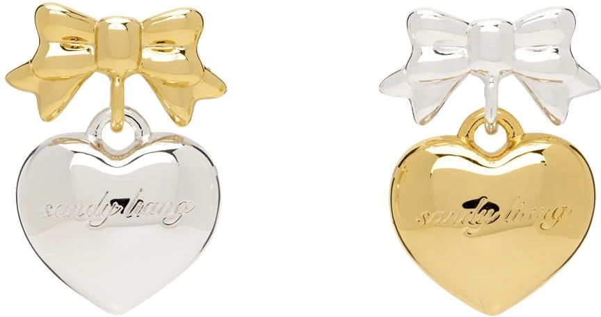 Sandy Liang Silver & Gold Ballerina Earrings 1
