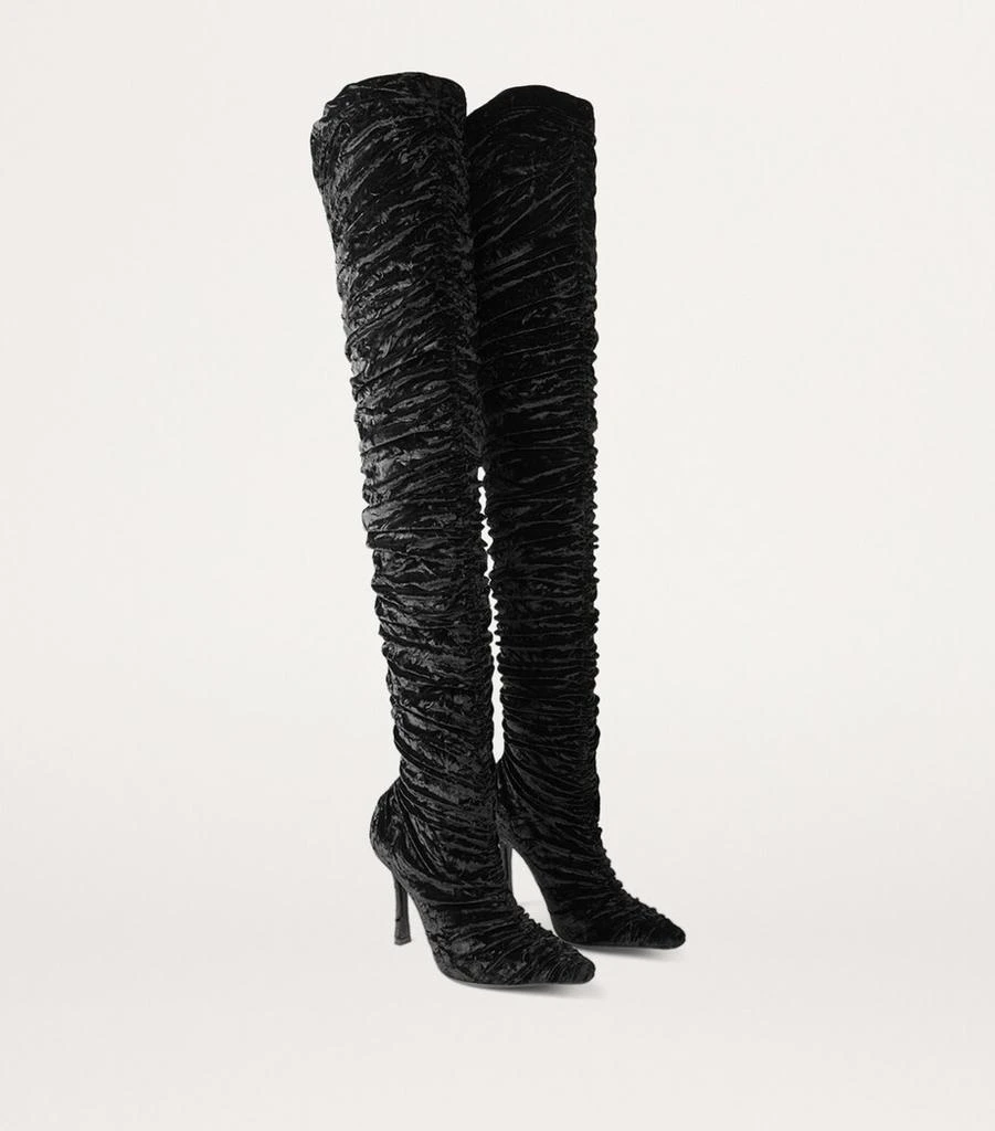 Jimmy Choo Lotta 100 Velvet Over-The-Knee Boots 3