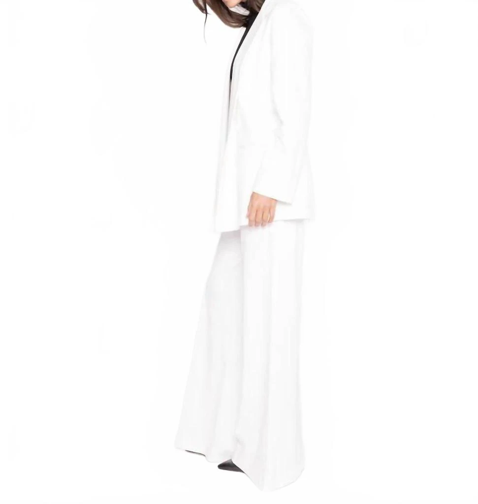 RIPLEY RADER Ponte Knit Oversized Blazer In Off-White 3