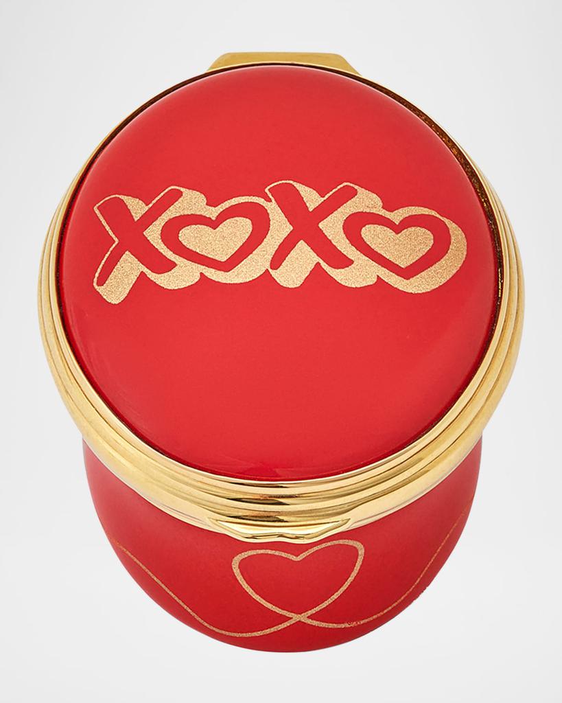 Halcyon Days Hearts & Kisses Enamel Box