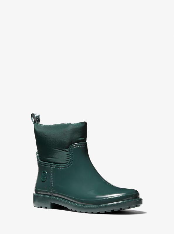 Michael Kors Blakely Logo Tape PVC and Nylon Rain Boot