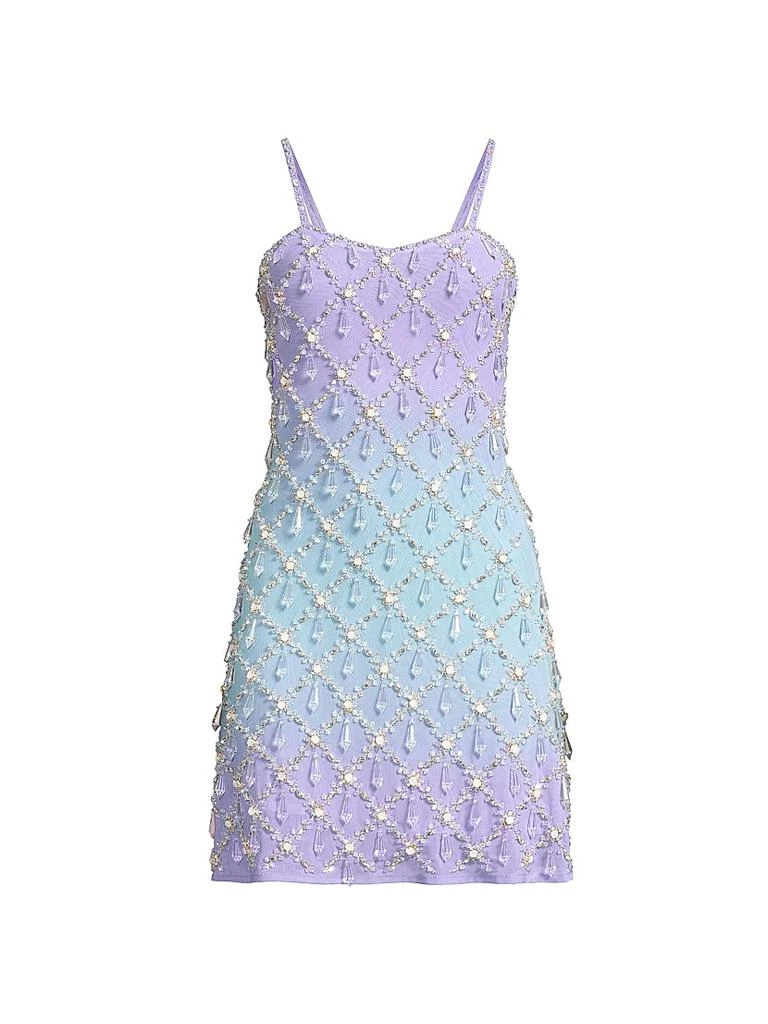 Oceanus Arabella Beaded Ombré Minidress 1