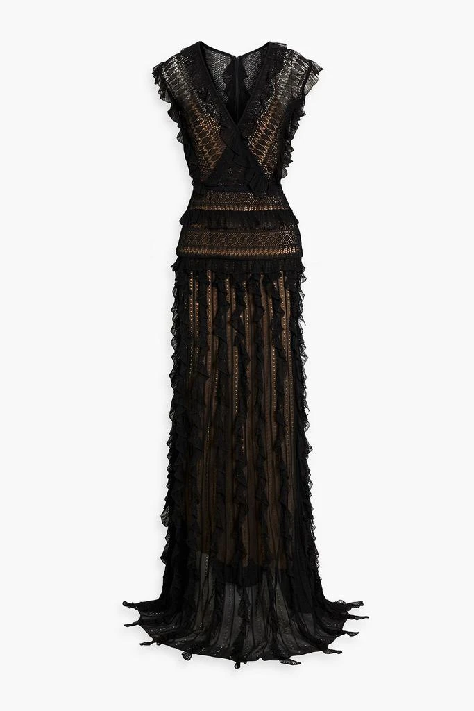 Zuhair Murad Ruffled crocheted lace gown 1