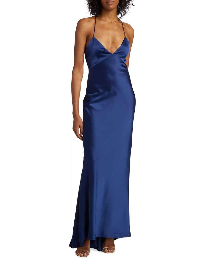 Alice + Olivia Montana V-Neck Slip Gown 2