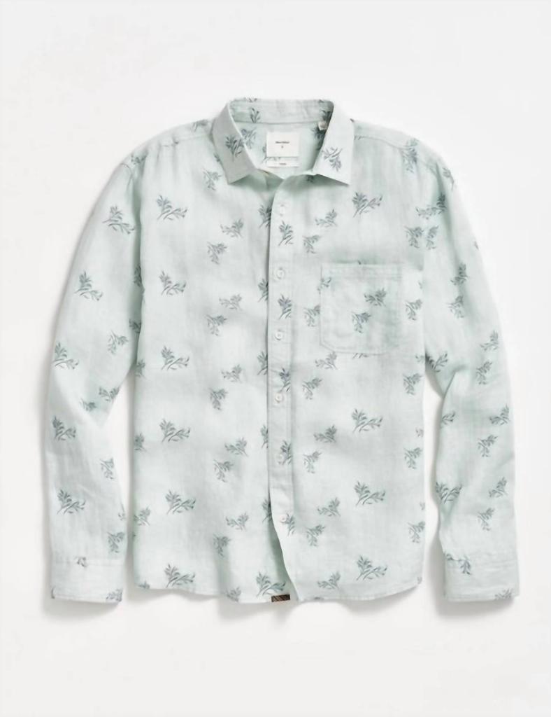 Billy Reid Tuscumbia Shirt In Isle Blue/sea Blue