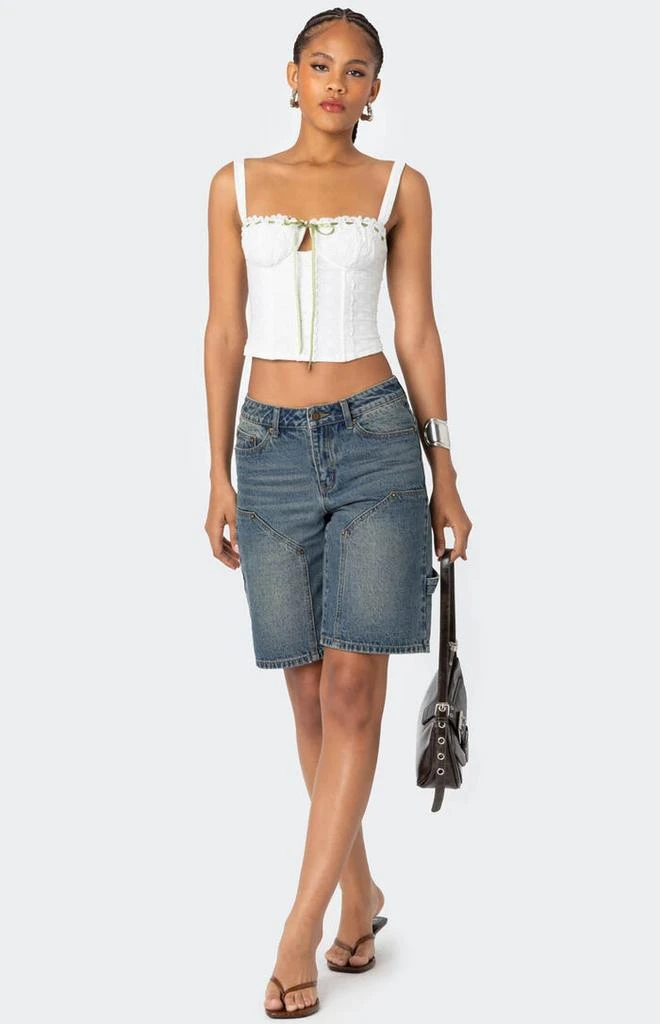 Edikted Garden Girl Ribbon Eyelet Corset 5